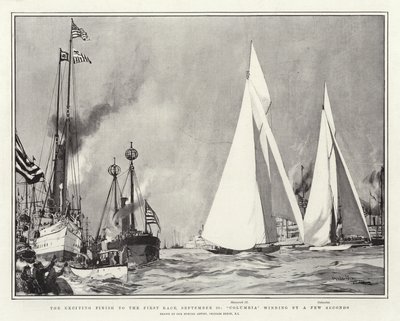 El Emocionante Final de la Primera Carrera, 28 de Septiembre, Columbia Ganando por Unos Segundos de Charles Edward Dixon